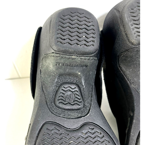 Merrell Luxe Wrap Black Studded Leather Mules Clogs Comfort Shoes Size 36 US 6 - Picture 10 of 11